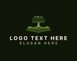 Kindergarten - Tree Book Knowledge logo design