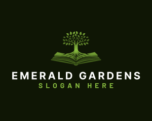 Tree Book Knowledge logo design