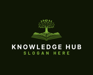 Tree Book Knowledge logo design