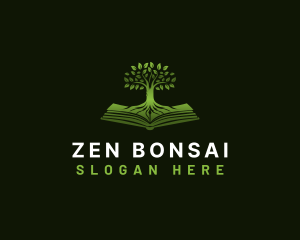 Tree Book Knowledge logo design