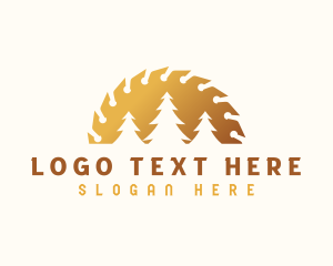 Carpentry - Tree Saw Lumberjack logo design