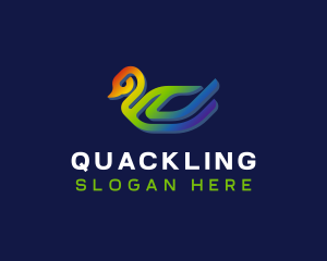 Duckling - Colorful Duck Agriculture logo design