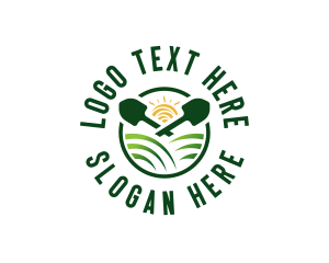Eco - Shovel Field Agriculture logo design