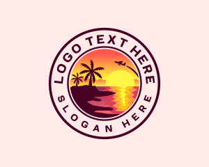 Adventure - Tropical Ocean Vacation logo design