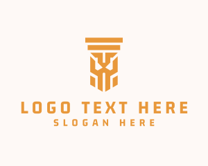 Concrete - Gold King Pillar logo design