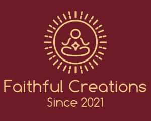 Faith - Minimalist Buddhist Buddha logo design