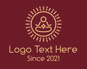 Wellness Center - Minimalist Buddhist Buddha logo design