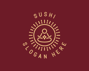 Minimalist Buddhist Buddha logo design