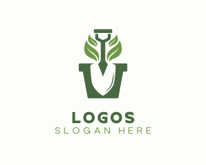 Field - Eco Gardening Shovel Plant logo design