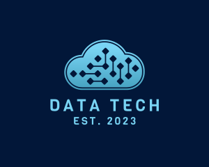 Database - Database Circuit Cloud logo design