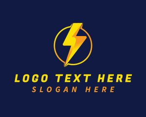 Speed - Lightning Bolt Energy logo design