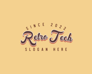 Vintage Retro Script Company logo design