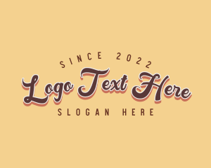 Fashion - Vintage Retro Script Company logo design