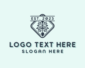 Lawn Care - Shovel Plant Environment logo design
