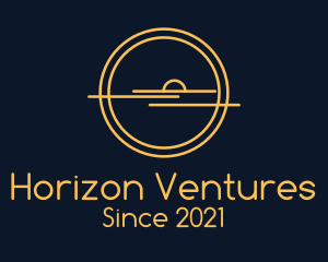 Horizon - Minimalist Yellow Sunset logo design