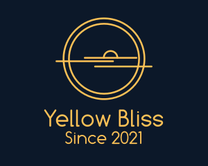 Minimalist Yellow Sunset  logo design