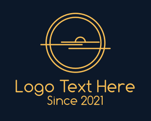 Round - Minimalist Yellow Sunset logo design