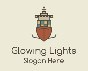 Cargo Ship Sailing logo design