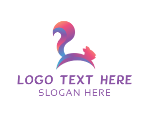 Digital Marketing - Abstract Gradient Squirrel logo design