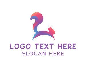 Abstract Gradient Squirrel Logo