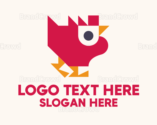 Geometric Poultry Chicken Logo