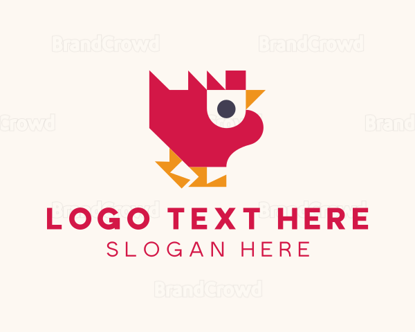 Geometric Poultry Chicken Logo