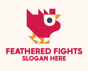 Geometric Poultry Chicken  logo design