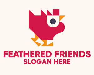 Geometric Poultry Chicken  logo design