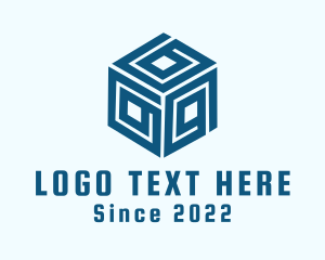 3D Gaming Cube logo design