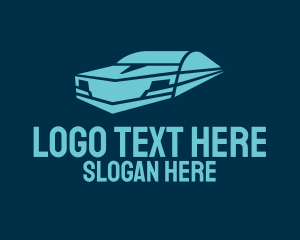 Transportation - Futuristic Blue Car logo design