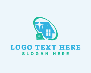 Home - House Cleaning Broom logo design