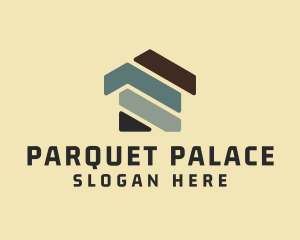 Parquet - House Tile Flooring Renovation logo design