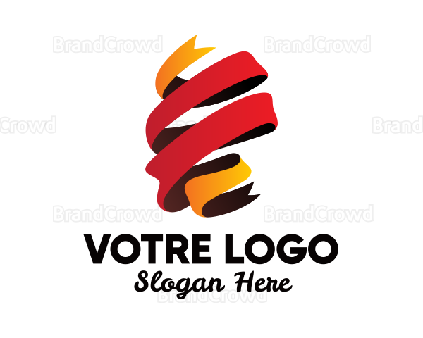 Germany Flag Ribbon Logo