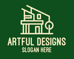 Minimalist House Building logo design