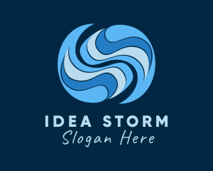 Typhoon Weather Storm logo design