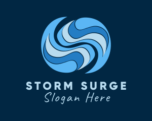 Hurricane - Typhoon Weather Storm logo design