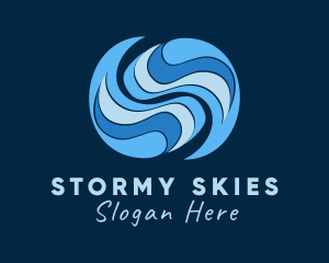 Typhoon Weather Storm logo design