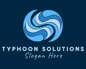 Typhoon Weather Storm logo design