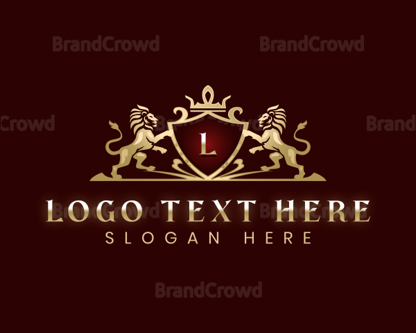 Luxury Lion Crown Logo