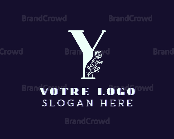 Flower Boutique Letter Y Logo
