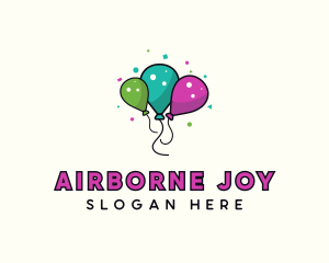 Party Balloon Confetti logo design