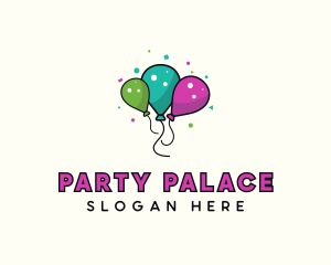 Party Balloon Confetti logo design