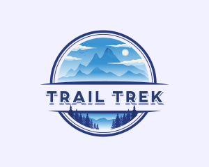 Hike - Mountain Peak Hiking logo design