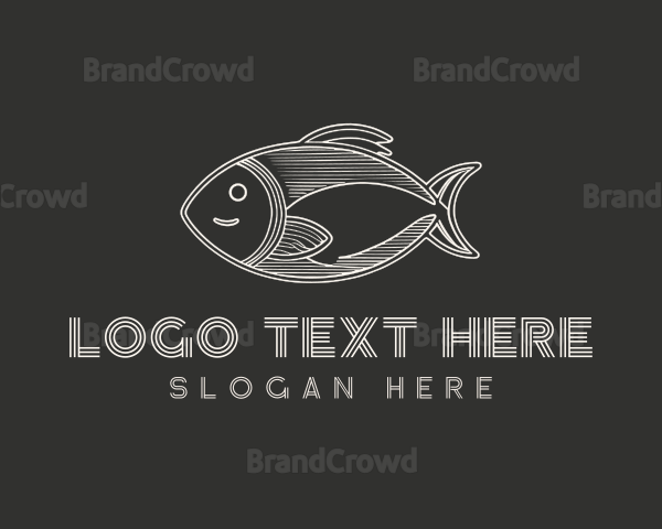 Minimalist Fish Seafood Logo