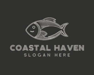 Minimalist Fish Seafood logo design