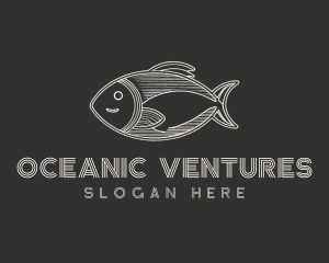 Minimalist Fish Seafood logo design