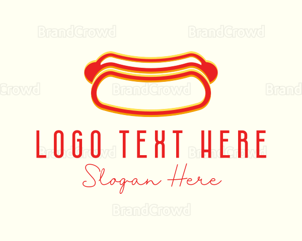 Hot Dog Dining Anaglyph Logo