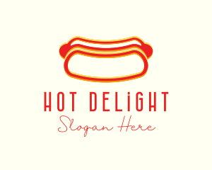 Hot Dog Dining Anaglyph logo design