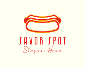 Dining - Hot Dog Dining Anaglyph logo design