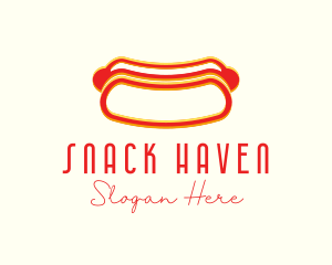 Hot Dog Dining Anaglyph logo design